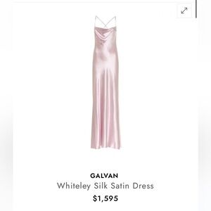 Galvan Pink Silk Satin Maxi Dress